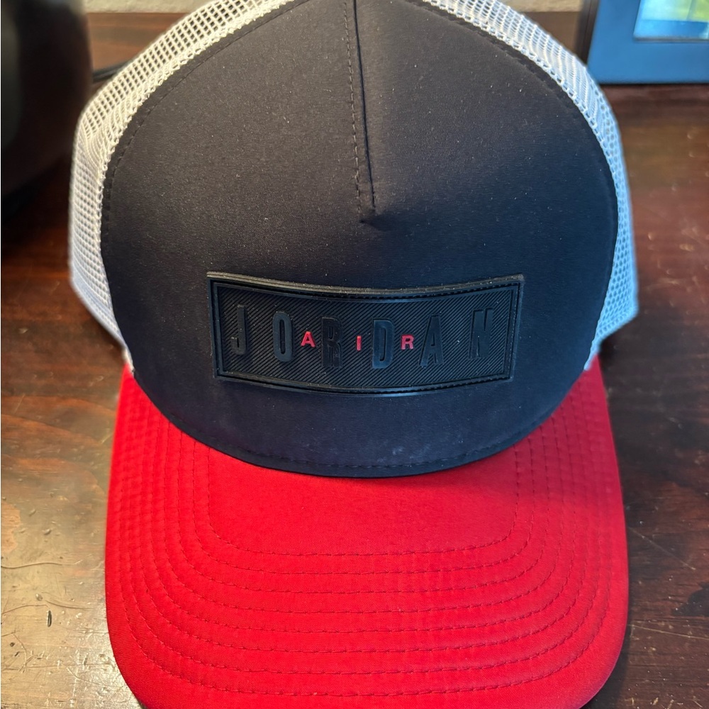 Jordan Black and Red Trucker Hat